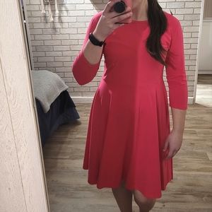 Hot pink dress, Brand: Ouges, Quarter Length Sleeve, Size: Large
